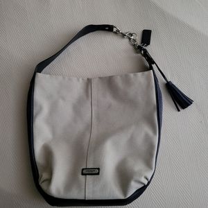 Coach F28911 Canvas Avery Hobo Indigo Navy Natural